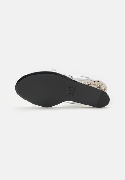 Women's Black Morso Thong Heeled Sandals