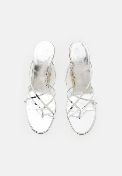 Women's Black Morso Thong Heeled Sandals