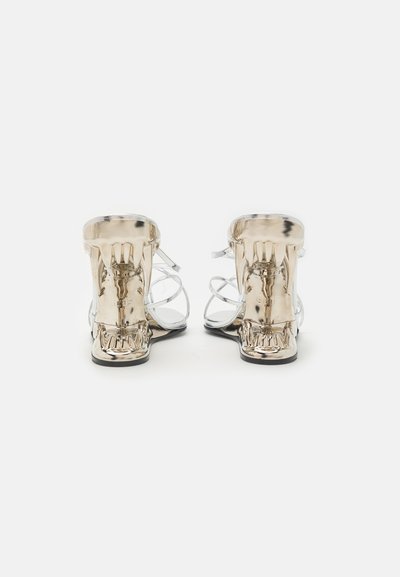 Women's Black Morso Thong Heeled Sandals