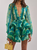 Sea Breeze Ruffle Mini Dress