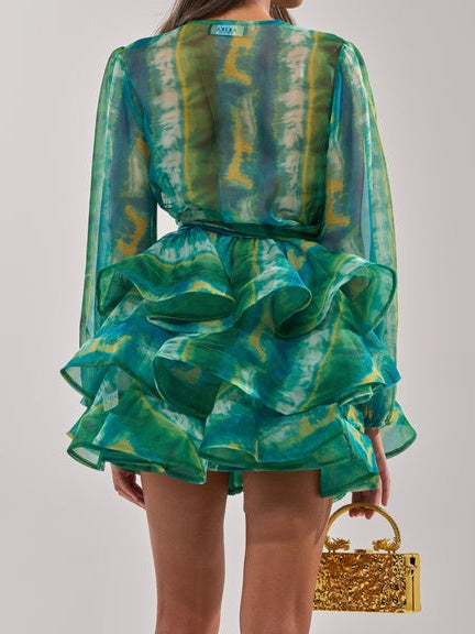 Sea Breeze Ruffle Mini Dress