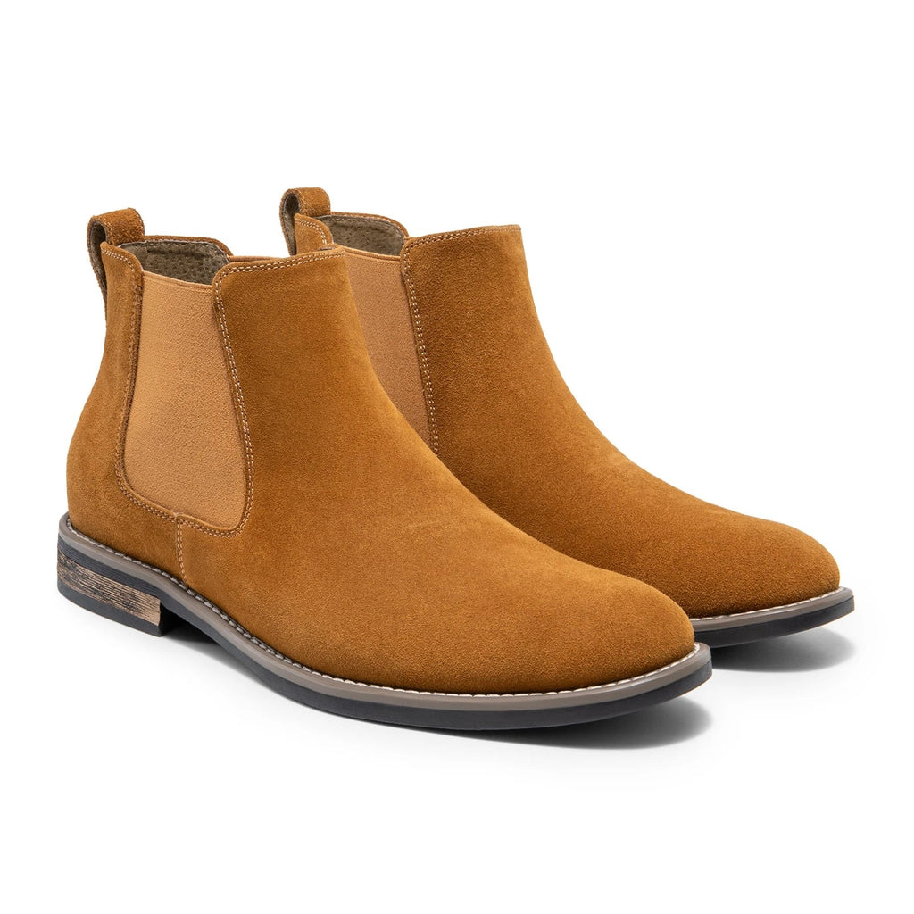 Men's Suede Leather Chelsea Ankle Boots For Working
